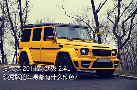 奥德赛 2011款 劲秀 2.4L 领秀版的车身都有什么颜色？