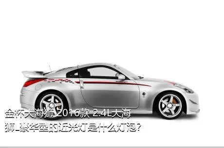 金杯大海狮 2016款 2.4L大海狮L豪华型的近光灯是什么灯泡？