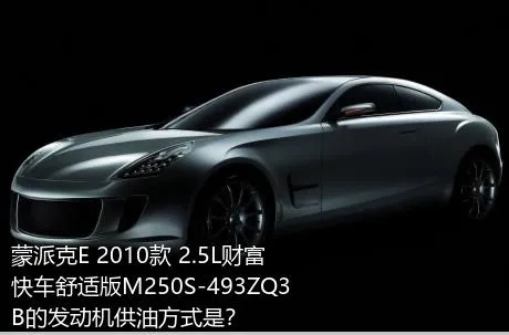 蒙派克E 2010款 2.5L财富快车舒适版M250S-493ZQ3B的发动机供油方式是？