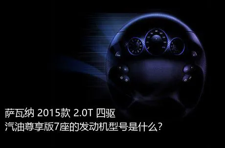萨瓦纳 2015款 2.0T 四驱汽油尊享版7座的发动机型号是什么？