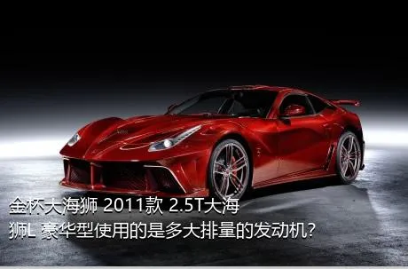 金杯大海狮 2011款 2.5T大海狮L 豪华型使用的是多大排量的发动机？