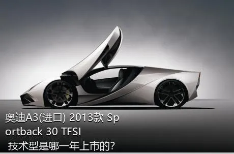 奥迪A3(进口) 2013款 Sportback 30 TFSI 技术型是哪一年上市的？