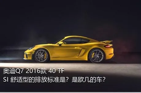 奥迪Q7 2016款 40 TFSI 舒适型的排放标准是？是欧几的车？