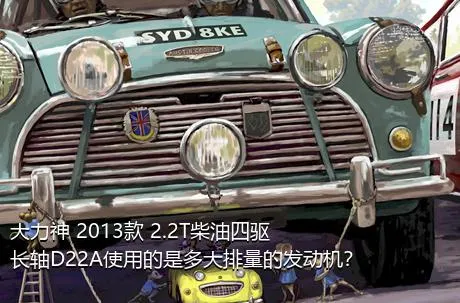 大力神 2013款 2.2T柴油四驱长轴D22A使用的是多大排量的发动机？