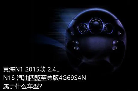黄海N1 2015款 2.4L N1S 汽油四驱至尊版4G69S4N属于什么车型？