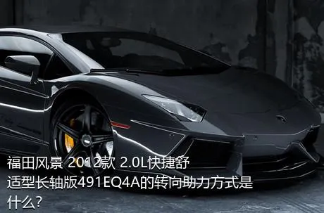福田风景 2012款 2.0L快捷舒适型长轴版491EQ4A的转向助力方式是什么？