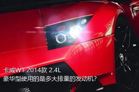 卡威W1 2014款 2.4L 豪华型使用的是多大排量的发动机？