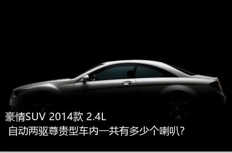 豪情SUV 2014款 2.4L 自动两驱尊贵型车内一共有多少个喇叭？