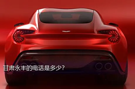 甘肃永丰的电话是多少？