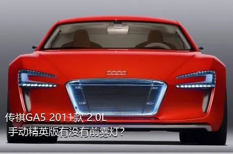传祺GA5 2011款 2.0L 手动精英版有没有前雾灯？