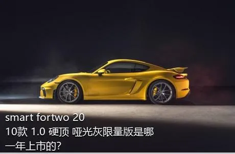 smart fortwo 2010款 1.0 硬顶 哑光灰限量版是哪一年上市的？