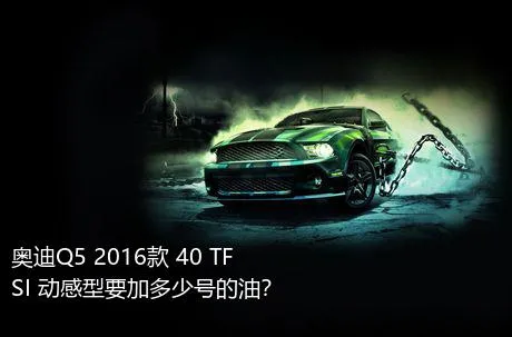 奥迪Q5 2016款 40 TFSI 动感型要加多少号的油？