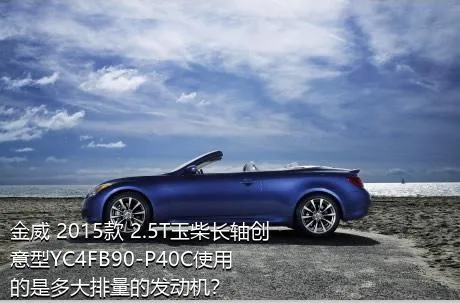 金威 2015款 2.5T玉柴长轴创意型YC4FB90-P40C使用的是多大排量的发动机？