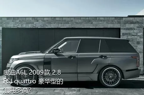 奥迪A6L 2009款 2.8 FSI quattro 豪华型的油耗多高？