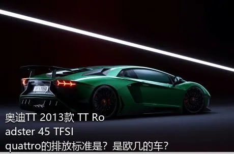 奥迪TT 2013款 TT Roadster 45 TFSI quattro的排放标准是？是欧几的车？