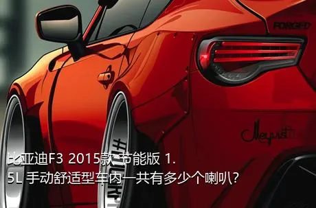 比亚迪F3 2015款 节能版 1.5L 手动舒适型车内一共有多少个喇叭？