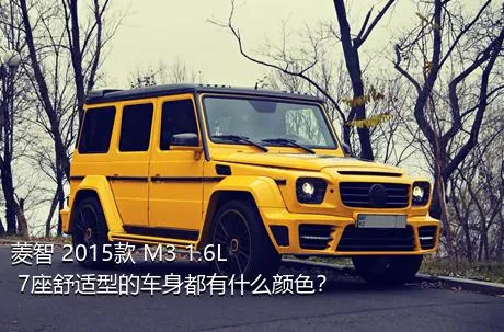 菱智 2015款 M3 1.6L 7座舒适型的车身都有什么颜色？