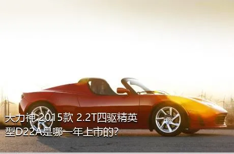 大力神 2015款 2.2T四驱精英型D22A是哪一年上市的？