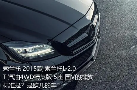 索兰托 2015款 索兰托L 2.0T 汽油4WD精英版 5座 国V的排放标准是？是欧几的车？