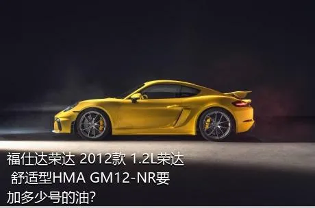 福仕达荣达 2012款 1.2L荣达 舒适型HMA GM12-NR要加多少号的油？