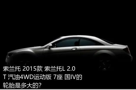 索兰托 2015款 索兰托L 2.0T 汽油4WD运动版 7座 国IV的轮胎是多大的？