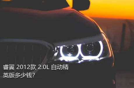睿翼 2012款 2.0L 自动精英版多少钱？
