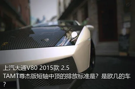 上汽大通V80 2015款 2.5TAMT尊杰版短轴中顶的排放标准是？是欧几的车？