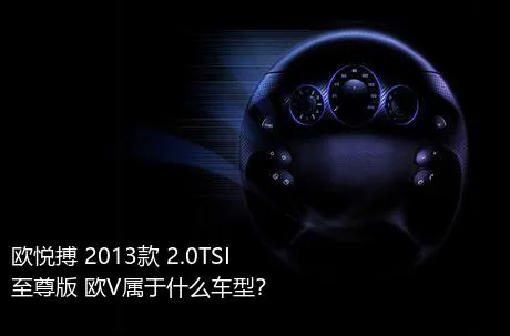 欧悦搏 2013款 2.0TSI 至尊版 欧V属于什么车型？