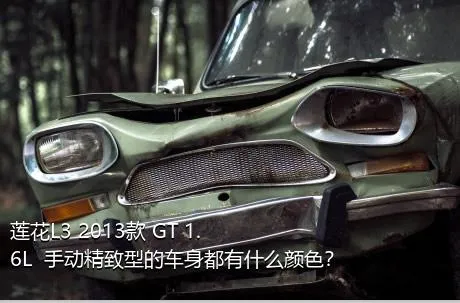 莲花L3 2013款 GT 1.6L  手动精致型的车身都有什么颜色？