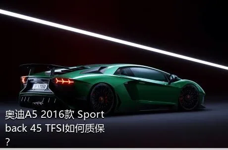奥迪A5 2016款 Sportback 45 TFSI如何质保？