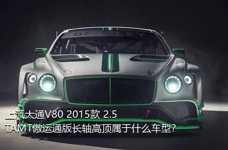 上汽大通V80 2015款 2.5TAMT傲运通版长轴高顶属于什么车型？