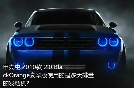 甲壳虫 2010款 2.0 BlackOrange豪华版使用的是多大排量的发动机？
