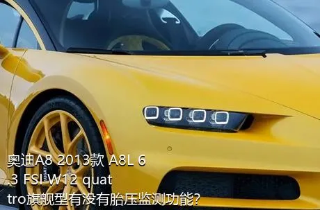 奥迪A8 2013款 A8L 6.3 FSI W12 quattro旗舰型有没有胎压监测功能？