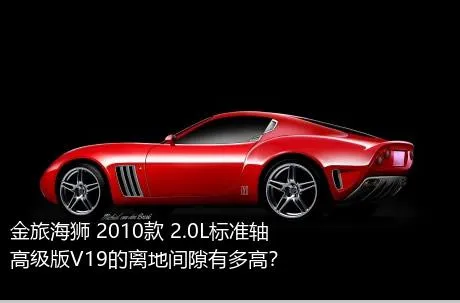 金旅海狮 2010款 2.0L标准轴高级版V19的离地间隙有多高？