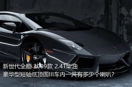 新世代全顺 2009款 2.4T柴油豪华型短轴低顶国III车内一共有多少个喇叭？