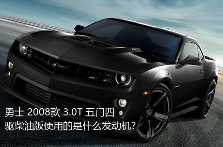 勇士 2008款 3.0T 五门四驱柴油版使用的是什么发动机？
