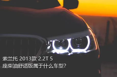 索兰托 2013款 2.2T 5座柴油舒适版属于什么车型？
