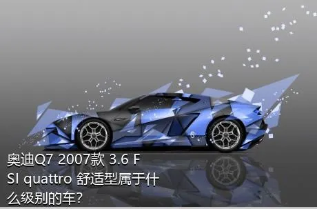 奥迪Q7 2007款 3.6 FSI quattro 舒适型属于什么级别的车？