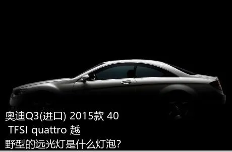 奥迪Q3(进口) 2015款 40 TFSI quattro 越野型的远光灯是什么灯泡？