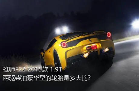 雄师F22 2015款 1.9T两驱柴油豪华型的轮胎是多大的？