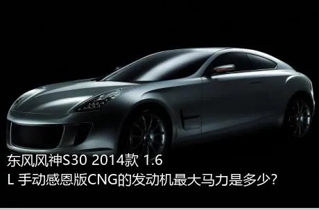 东风风神S30 2014款 1.6L 手动感恩版CNG的发动机最大马力是多少？