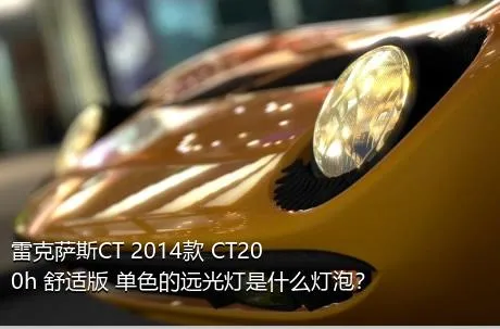 雷克萨斯CT 2014款 CT200h 舒适版 单色的远光灯是什么灯泡？