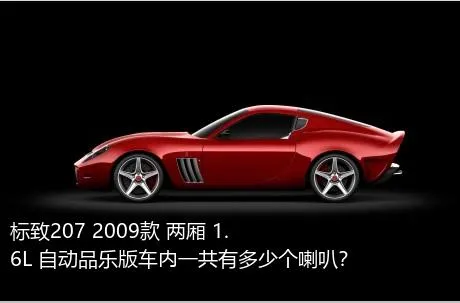 标致207 2009款 两厢 1.6L 自动品乐版车内一共有多少个喇叭？