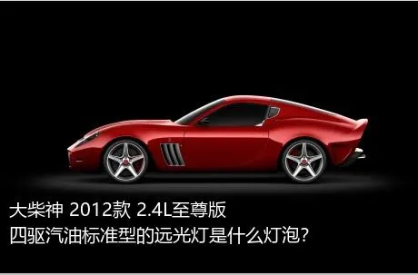 大柴神 2012款 2.4L至尊版 四驱汽油标准型的远光灯是什么灯泡？