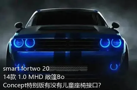smart fortwo 2014款 1.0 MHD 敞篷BoConcept特别版有没有儿童座椅接口？