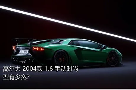 高尔夫 2004款 1.6 手动时尚型有多宽？