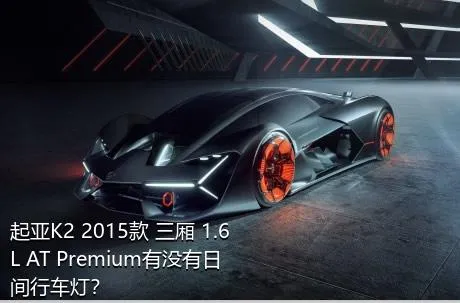 起亚K2 2015款 三厢 1.6L AT Premium有没有日间行车灯？