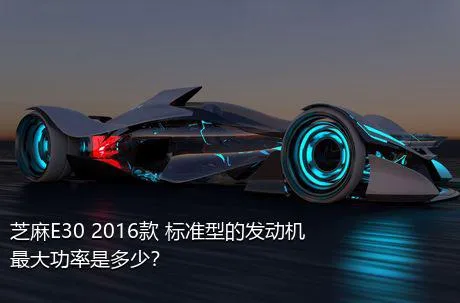 芝麻E30 2016款 标准型的发动机最大功率是多少？