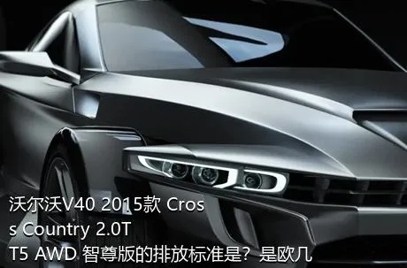 沃尔沃V40 2015款 Cross Country 2.0T T5 AWD 智尊版的排放标准是？是欧几的车？
