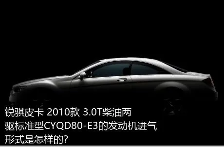 锐骐皮卡 2010款 3.0T柴油两驱标准型CYQD80-E3的发动机进气形式是怎样的？